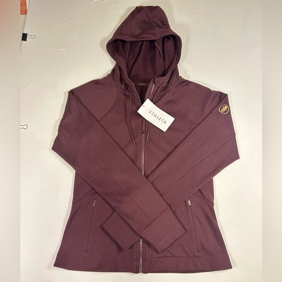 Athleta Tops - Athleta Maroon Unstoppable Full Zip Hoodie Medium Cleveland Cavaliers Logo NWT